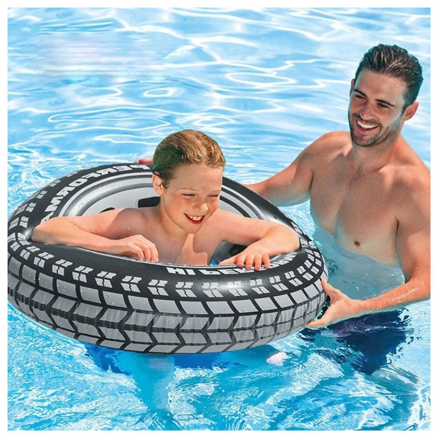 Flotador Playa Piscina Dise&ntilde;o Neumatico 60 Cm Inflable image number 2.0