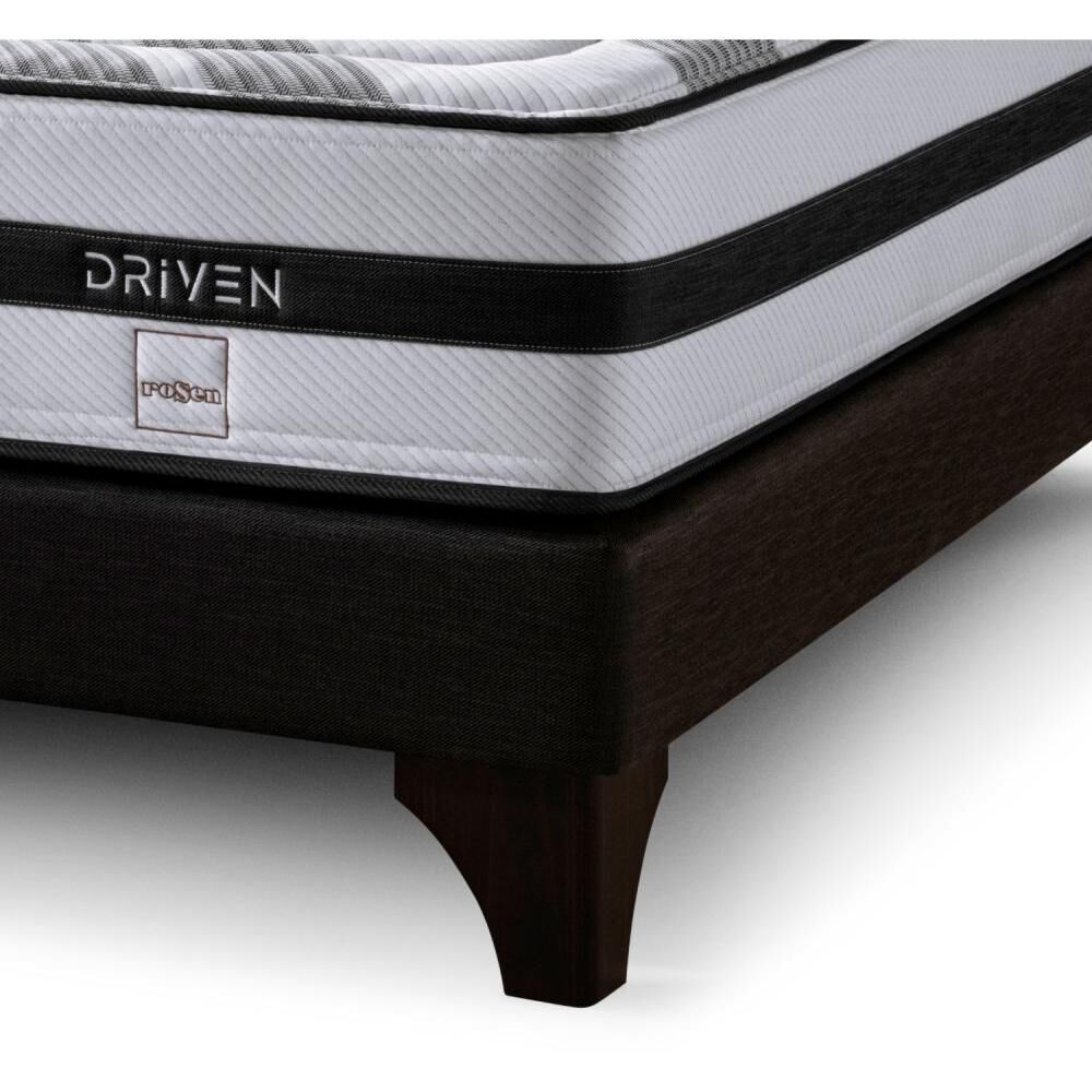 Cama Europea Rosen Driven / 2 Plazas / Base Dividida + Set De Maderas Charles image number 2.0