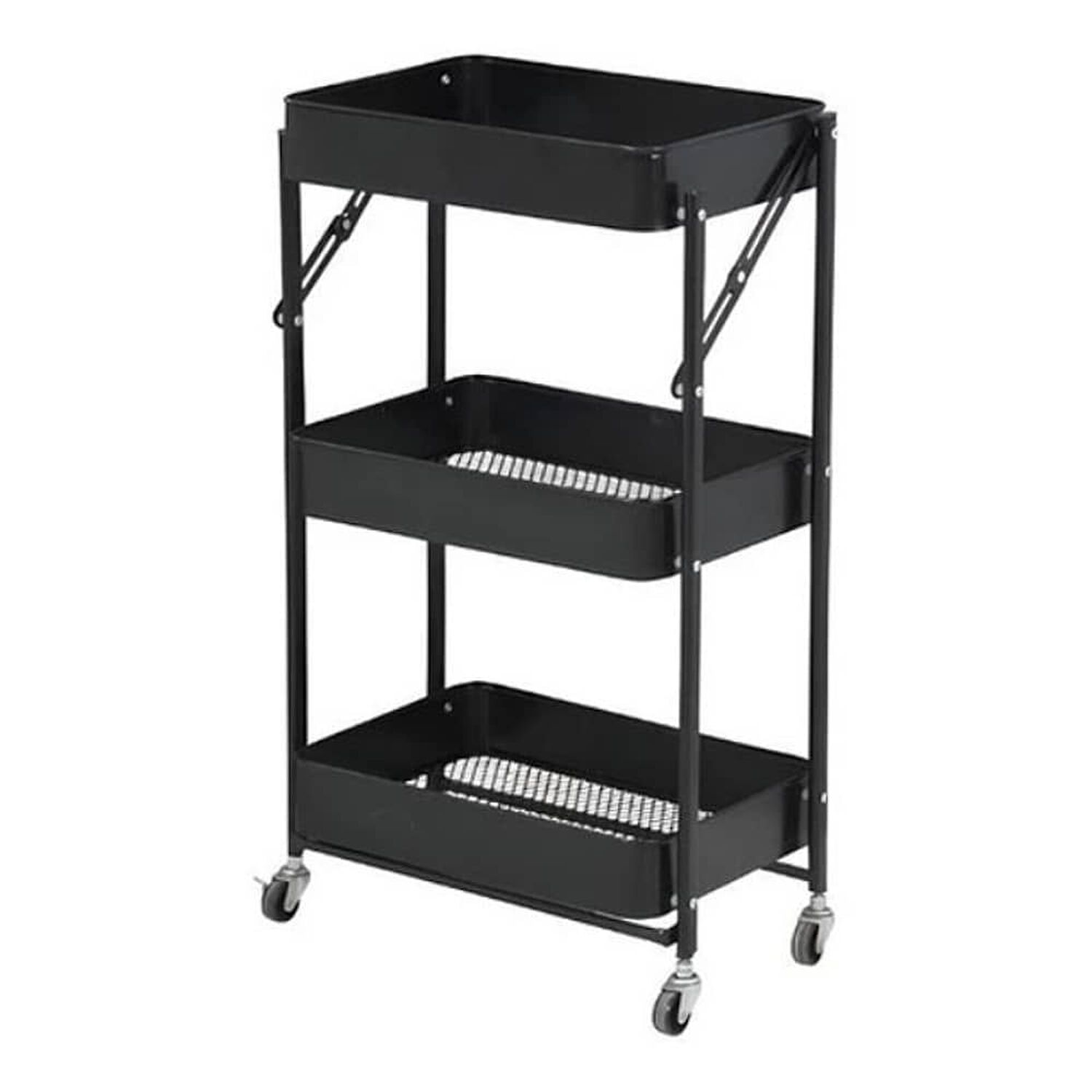 Estante Organizador Plegable Cocina Ba&ntilde;o 3 Niveles Y Ruedas image number 0.0