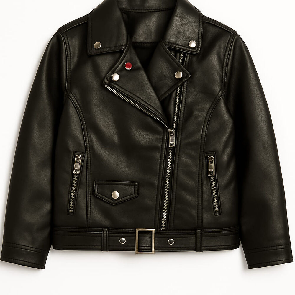 Chaquetas Biker Ecocuero Para Niños image number 0.0