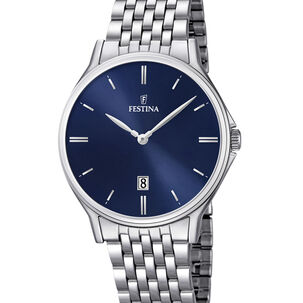 Reloj F16744/3 Festina Azul Hombre Acero Clásico