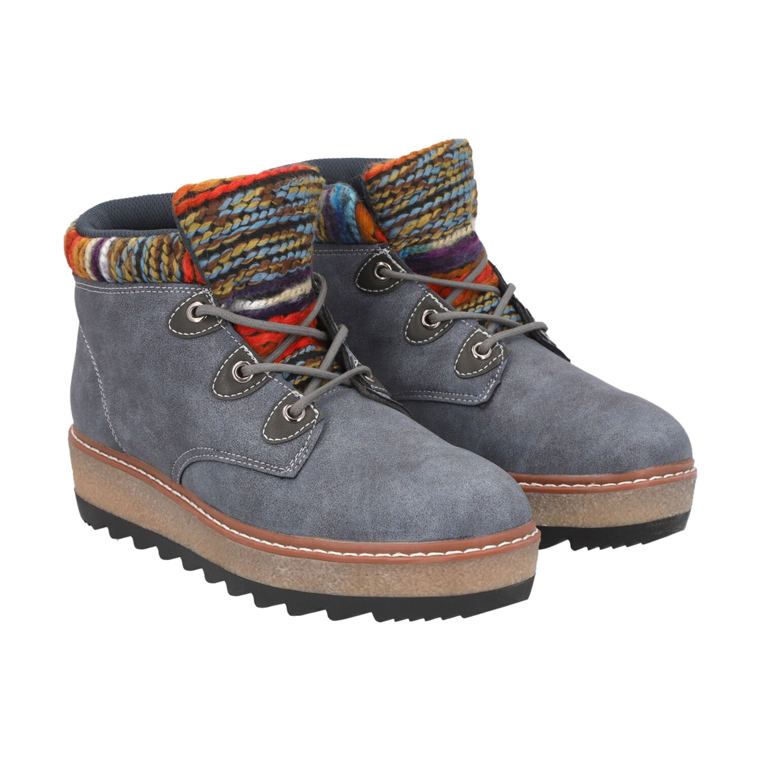 Botin Mujer Azul Nobuck 21 Police image number 4.0
