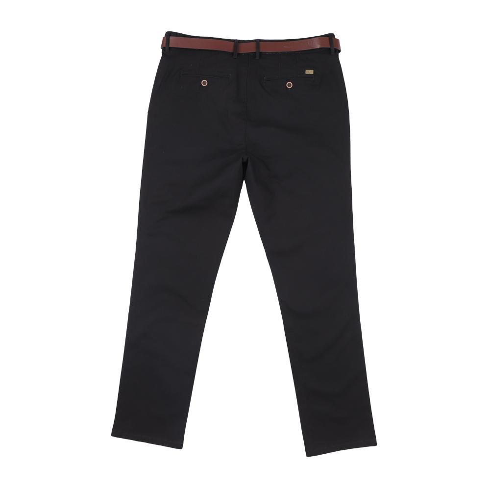 Pantalón Tiro Medio Slim Hombre Az Black image number 1.0