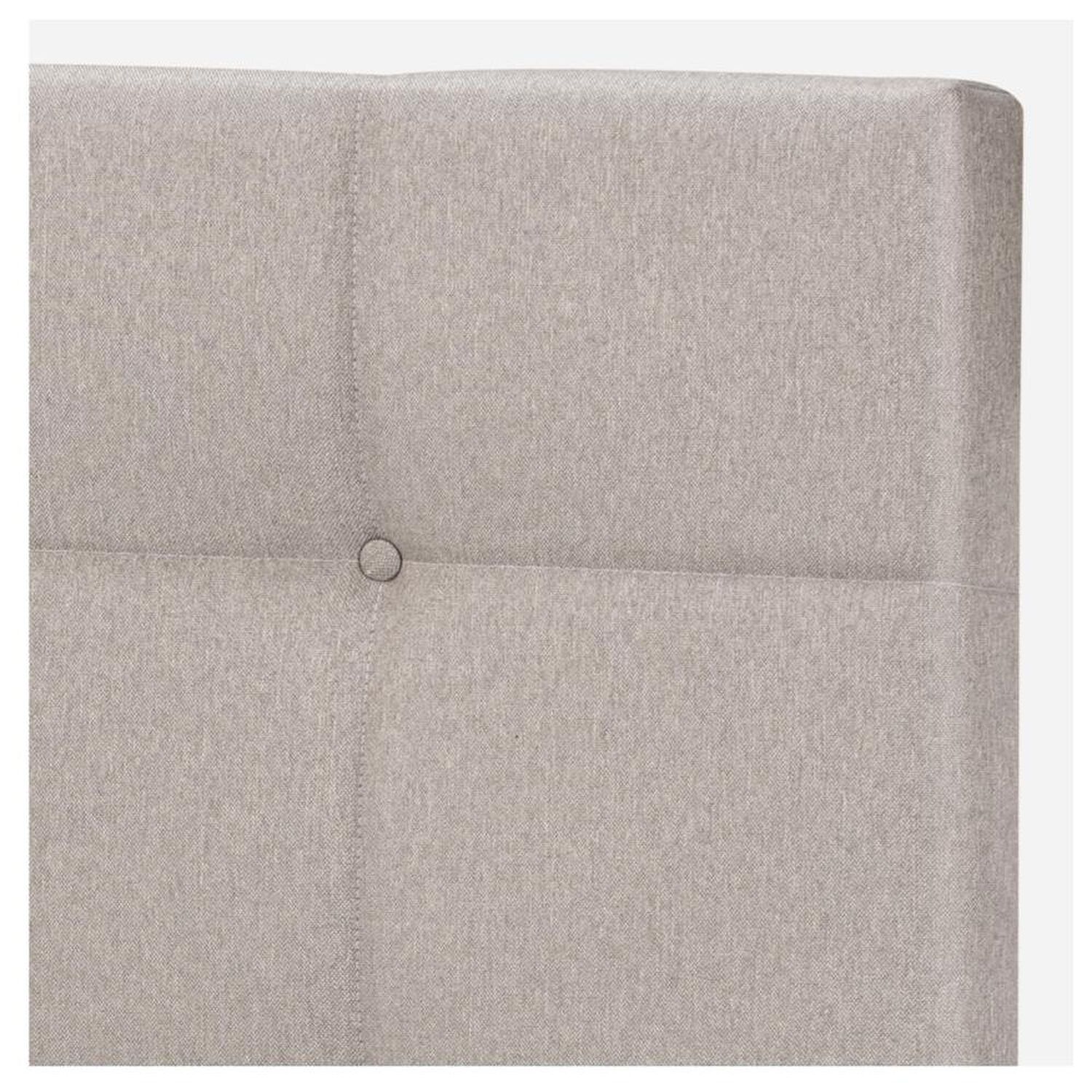 Cama Europea Rosen Art 4 / 1.5 Plazas / Base Normal + Respaldo Issey Niebla image number 5.0