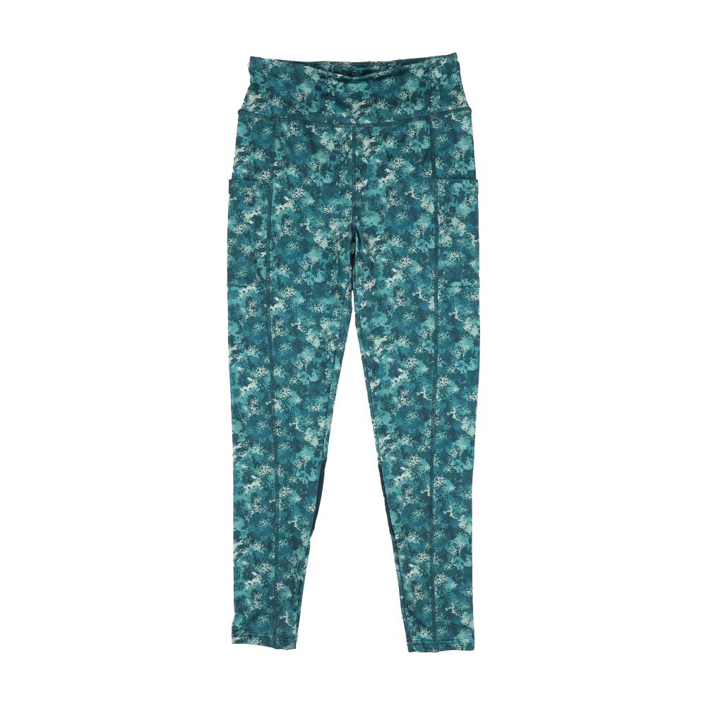 Calza Deportiva Larga Tiro Medio Estampado Mujer Wetland image number 0.0