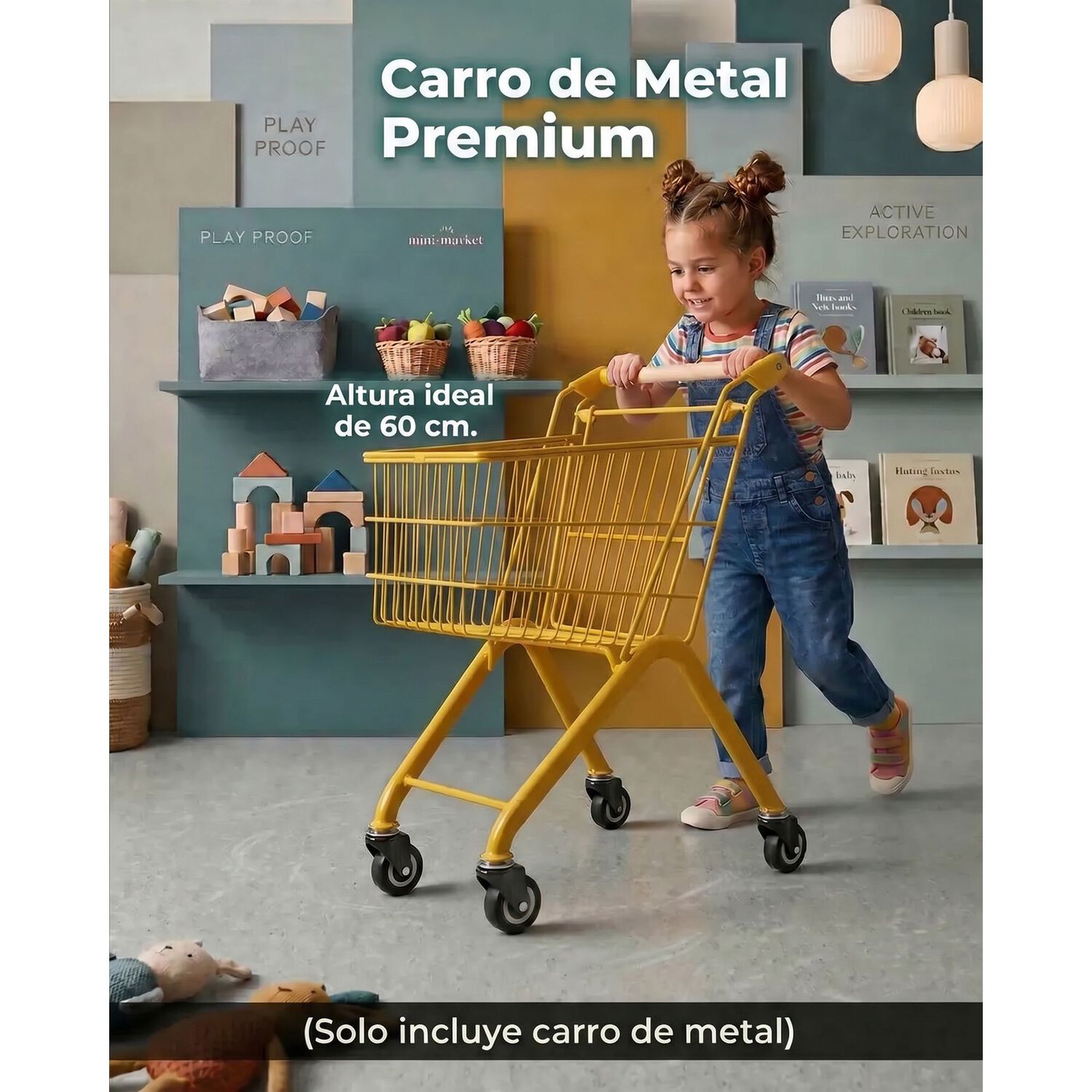 Carro De Supermercado Infantil De Metal Juguete image number 32.0