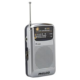 Radio De Bolsillo Retro Am Fm Gris Ic-x15