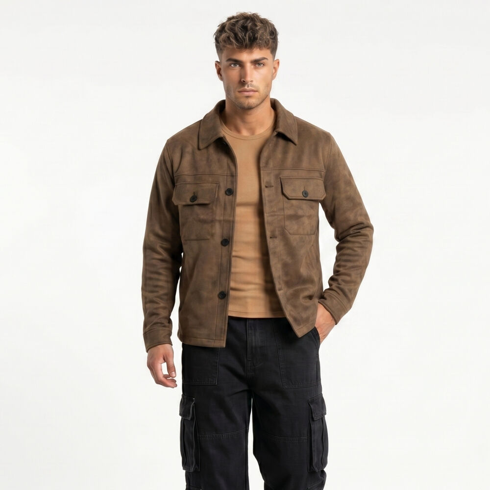 Chaqueta Sobrecamisa Gamuza Soft Hombre Fabrizio image number 0.0