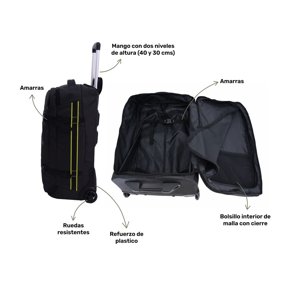 Maleta Bolso Trolly Outdoor Roadtrip 70lts Lhotse Black image number 2.0