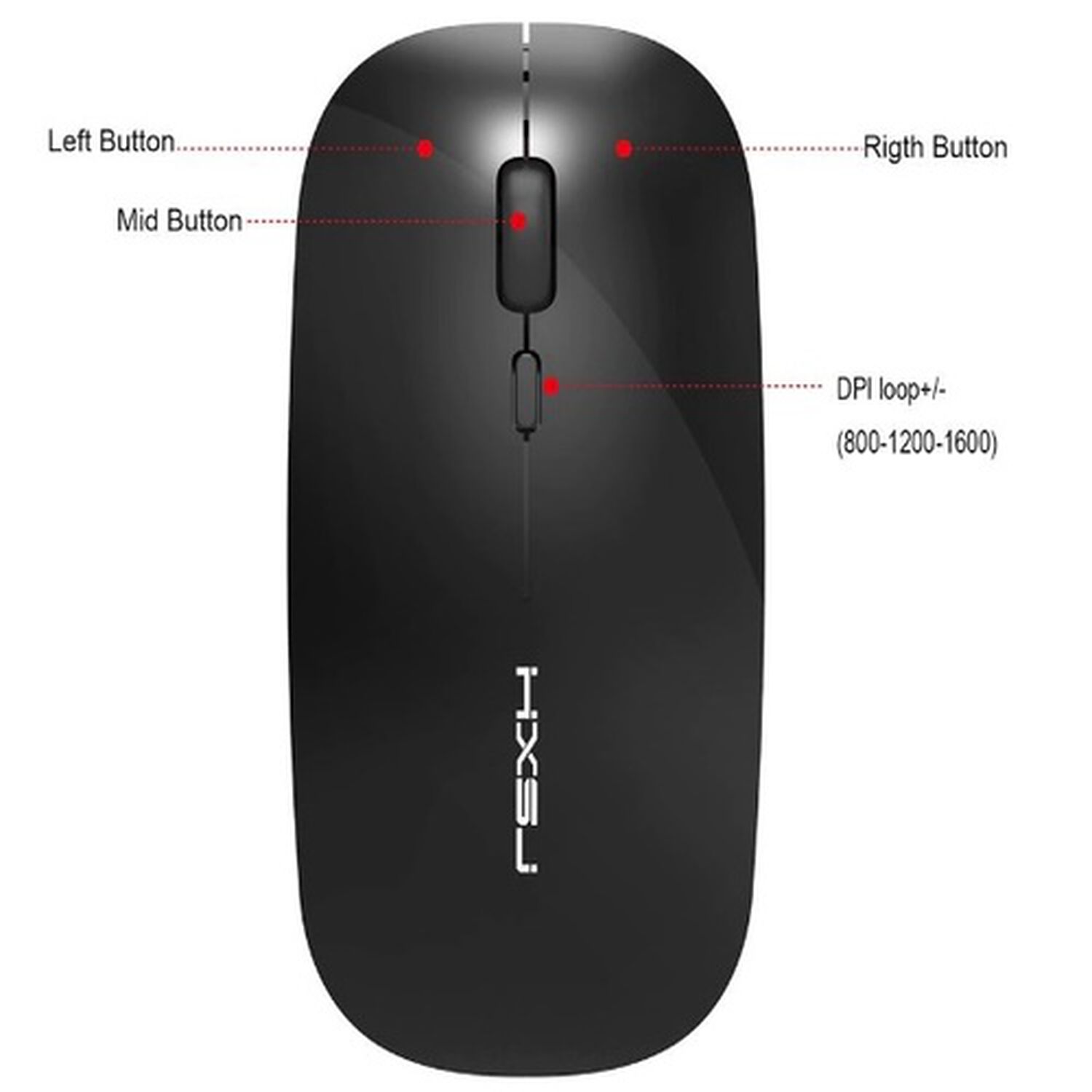 Mouse Raton Recargable Usb Silencioso Dpi Inal&aacute;mbrico 2,4ghz Y Optico Pc Notebook Bt Ergon&oacute;mico) image number 8.0
