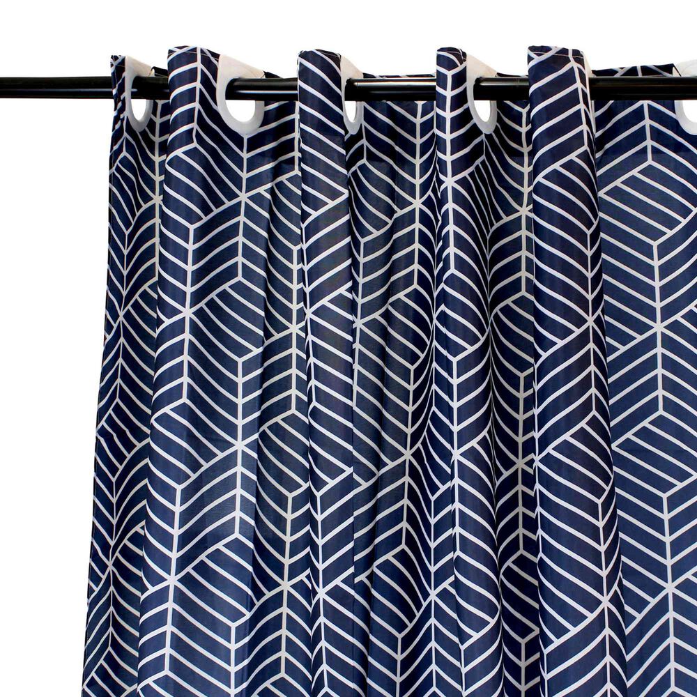 Cortina Para Ba&ntilde;o Nautica Home Poli&eacute;ster 180x180cm Dise&ntilde;o Azul image number 1.0