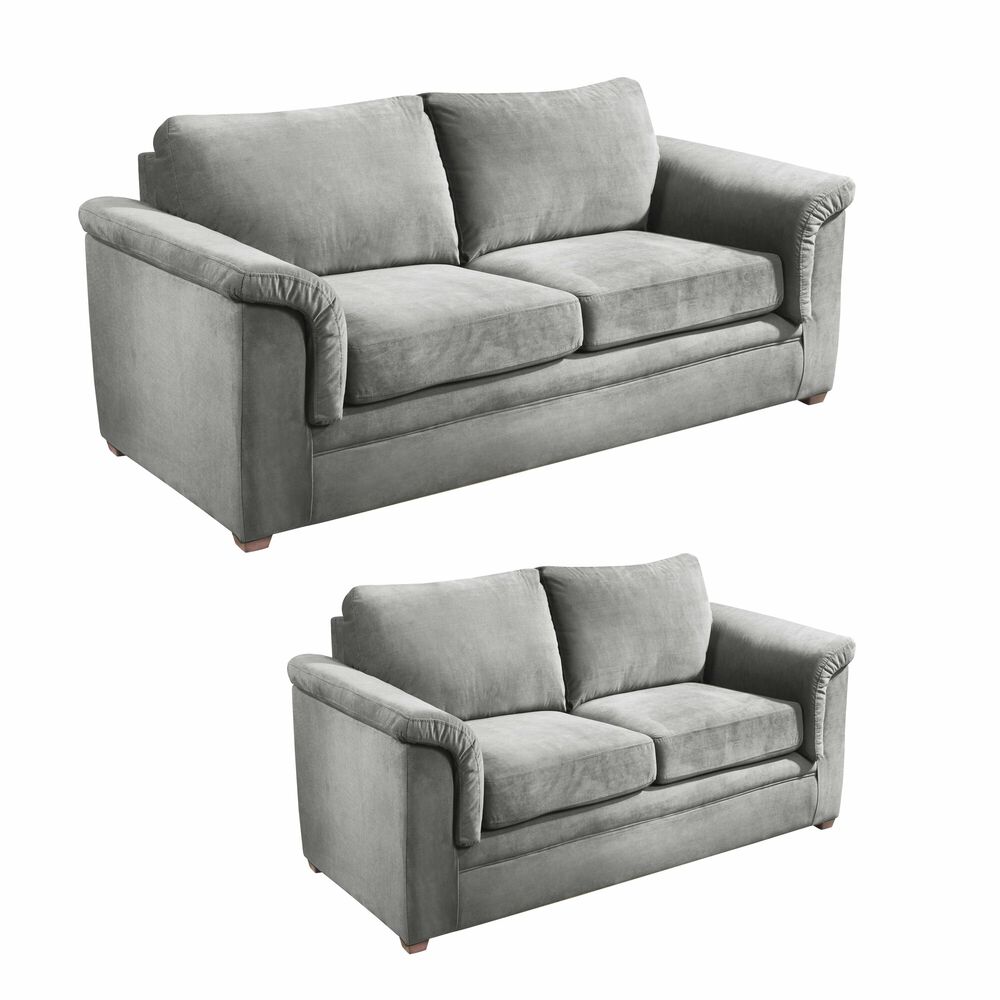 Living Ancona 3-2 Tela Velvet Gris image number 1.0