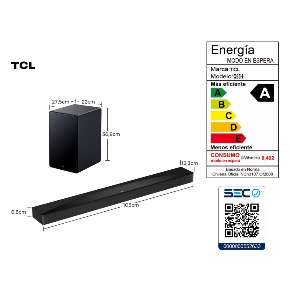Soundbar TCL Q65H image number 6.0