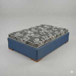 Cama 1 Plaza Box 30 Cm L180 Cm + Colchon Modelo Ideal / Con Patas De 4.5 Cm (gris)