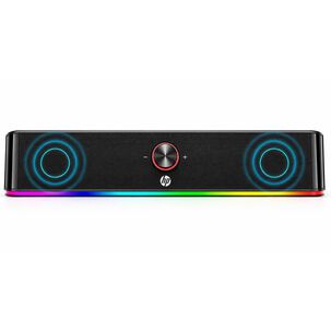 Soundbar Hp Multimedia Stereo Con Luces Rgb 6 Watts Dhe-6003