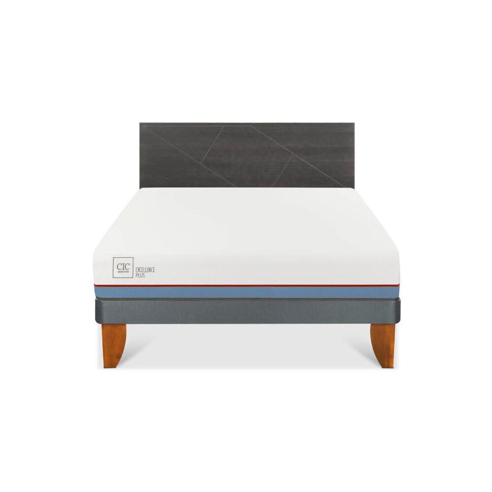 Cama Europea Cic Excellence Plus / 2 Plazas / Base Normal + Respaldo image number 0.0