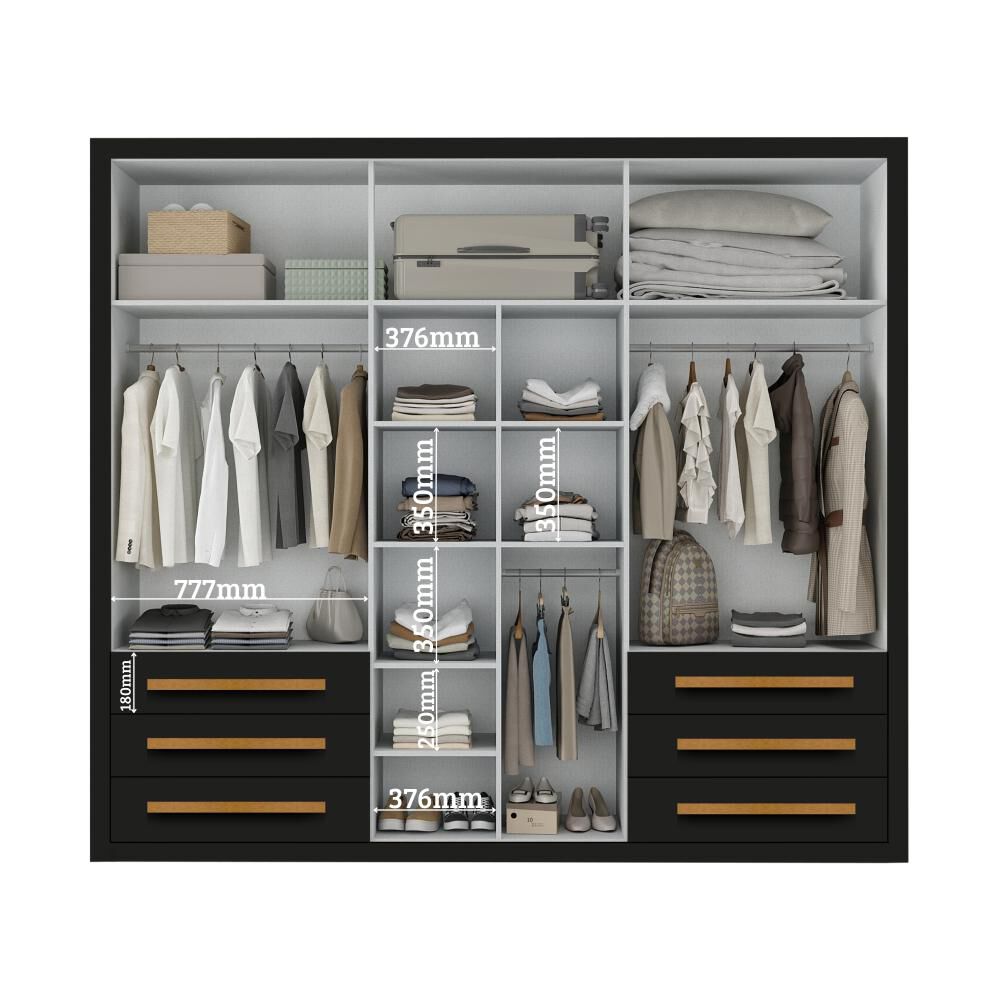 Cl&oacute;set Di Poretti Design Closet Venetto / 6 Puertas / 6 Cajones image number 1.0