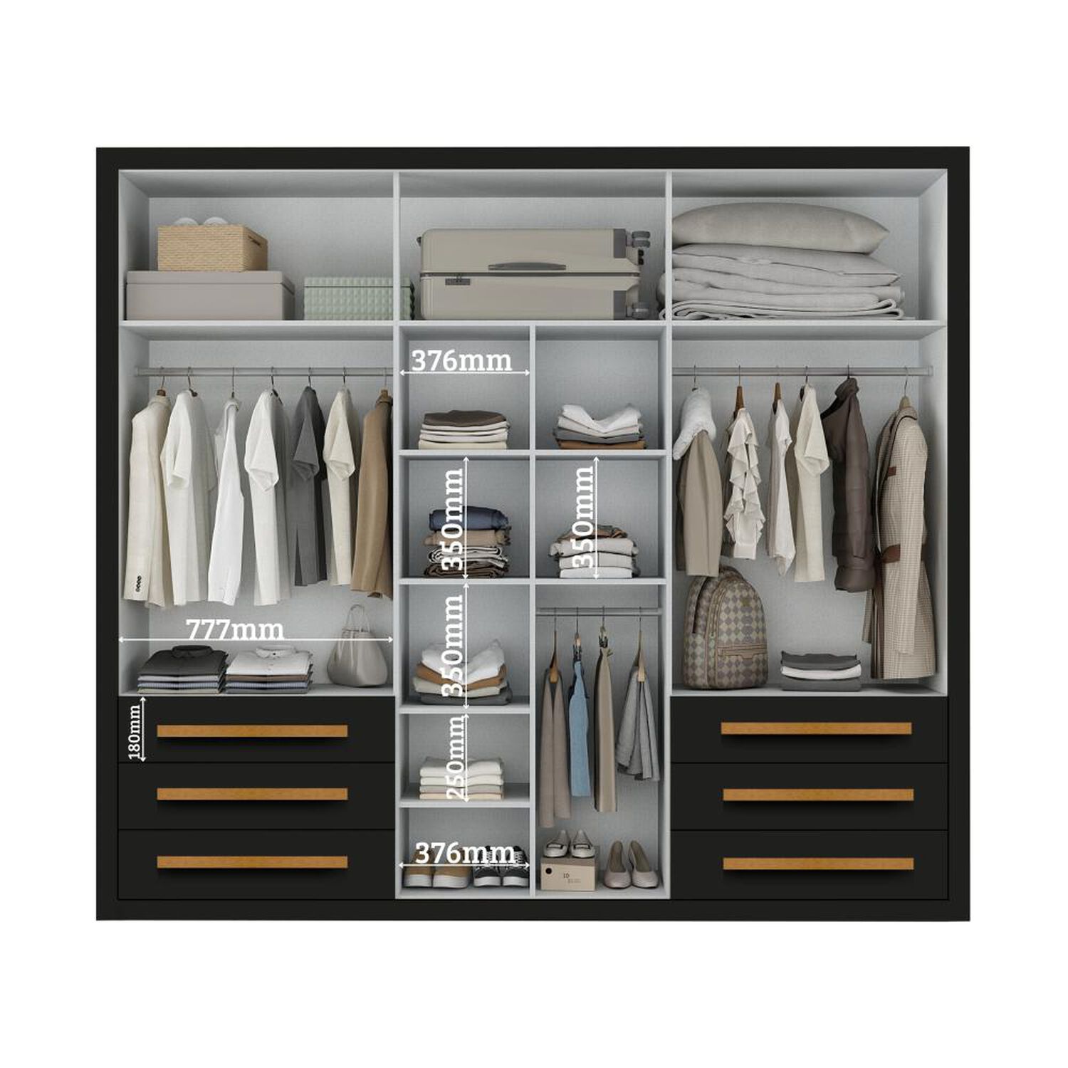 Cl&oacute;set Di Poretti Design Closet Venetto / 6 Puertas / 6 Cajones image number 1.0