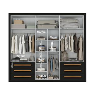 Cl&oacute;set Di Poretti Design Closet Venetto / 6 Puertas / 6 Cajones
