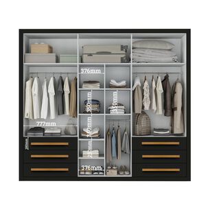 Cl&oacute;set Di Poretti Design Closet Venetto / 6 Puertas / 6 Cajones