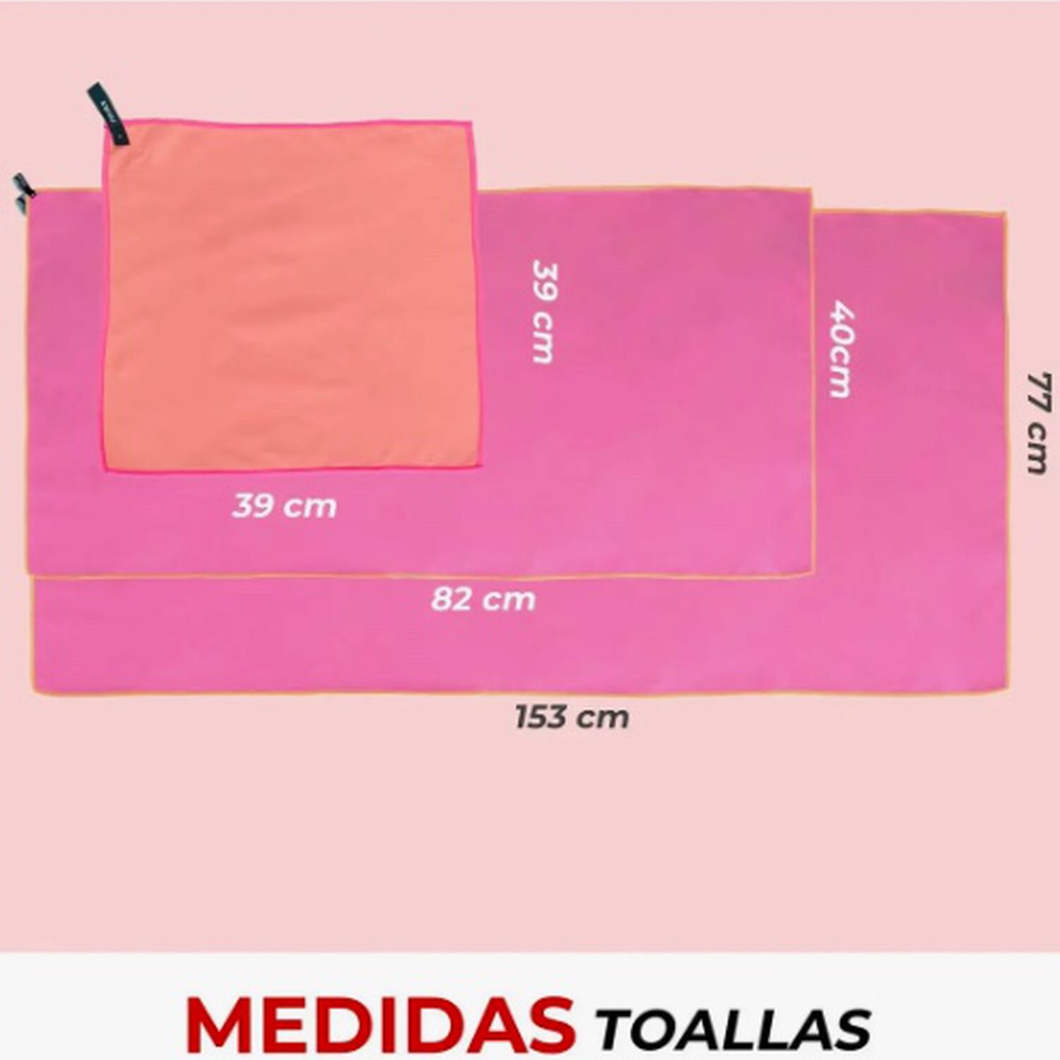 Toalla Microfibra Set 3 Color Sandia image number 6.0