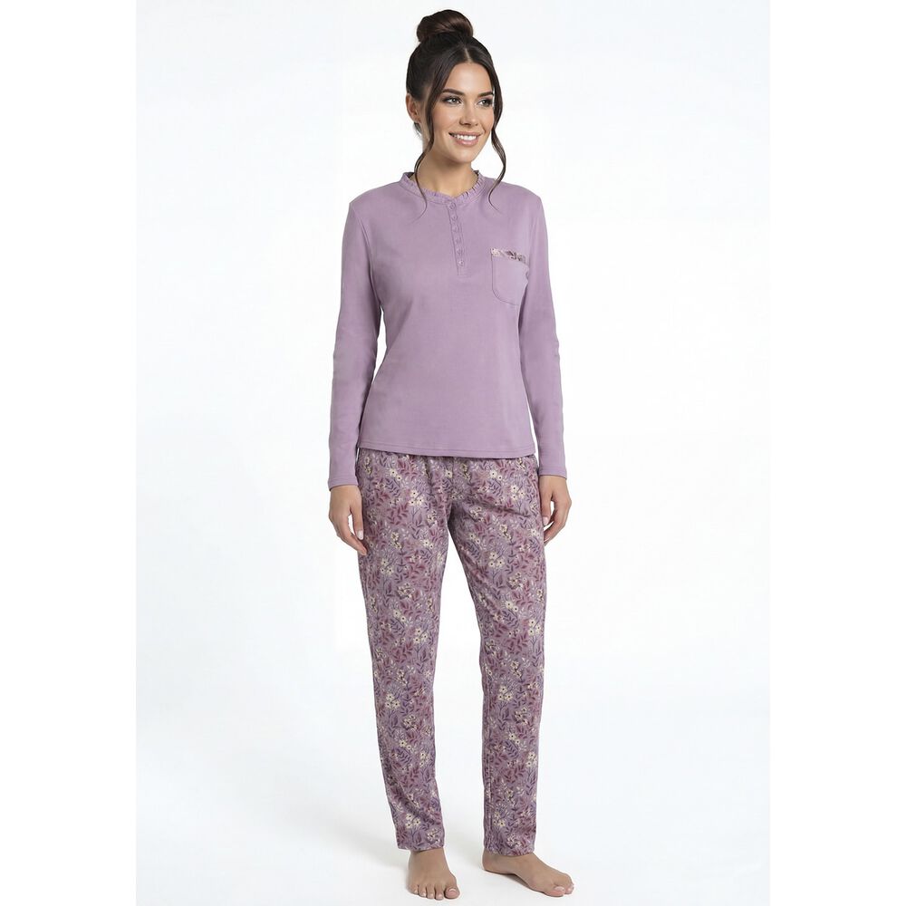 Pijama De Mujer Algod&oacute;n 60.1599m-mor image number 0.0