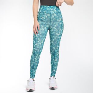 Calza Deportiva Larga Tiro Medio Estampado Mujer Wetland