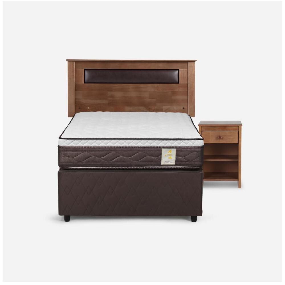Cama Nido Rosen New Style 4 Plus / 1.5 Plazas / Base Normal + Set De Maderas image number 0.0