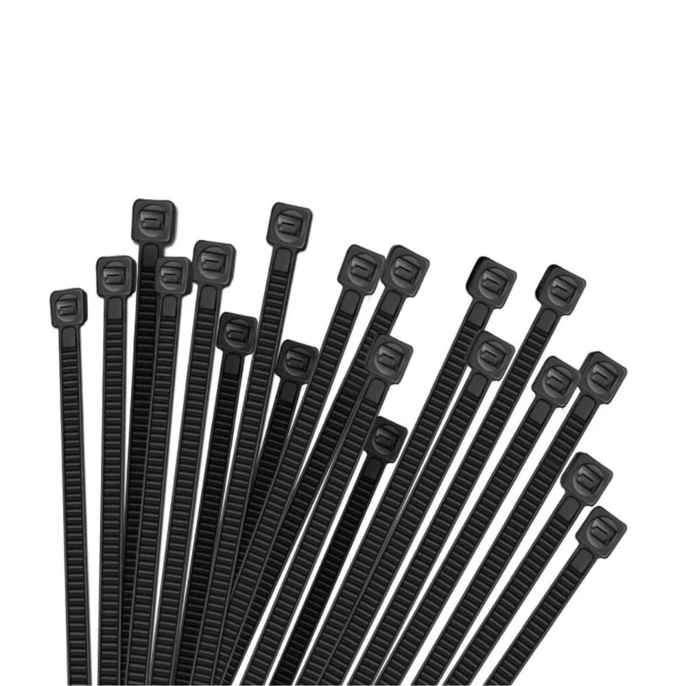 Amarras Pl&aacute;sticas Negras 100un 5x400mm - Generico image number 0.0