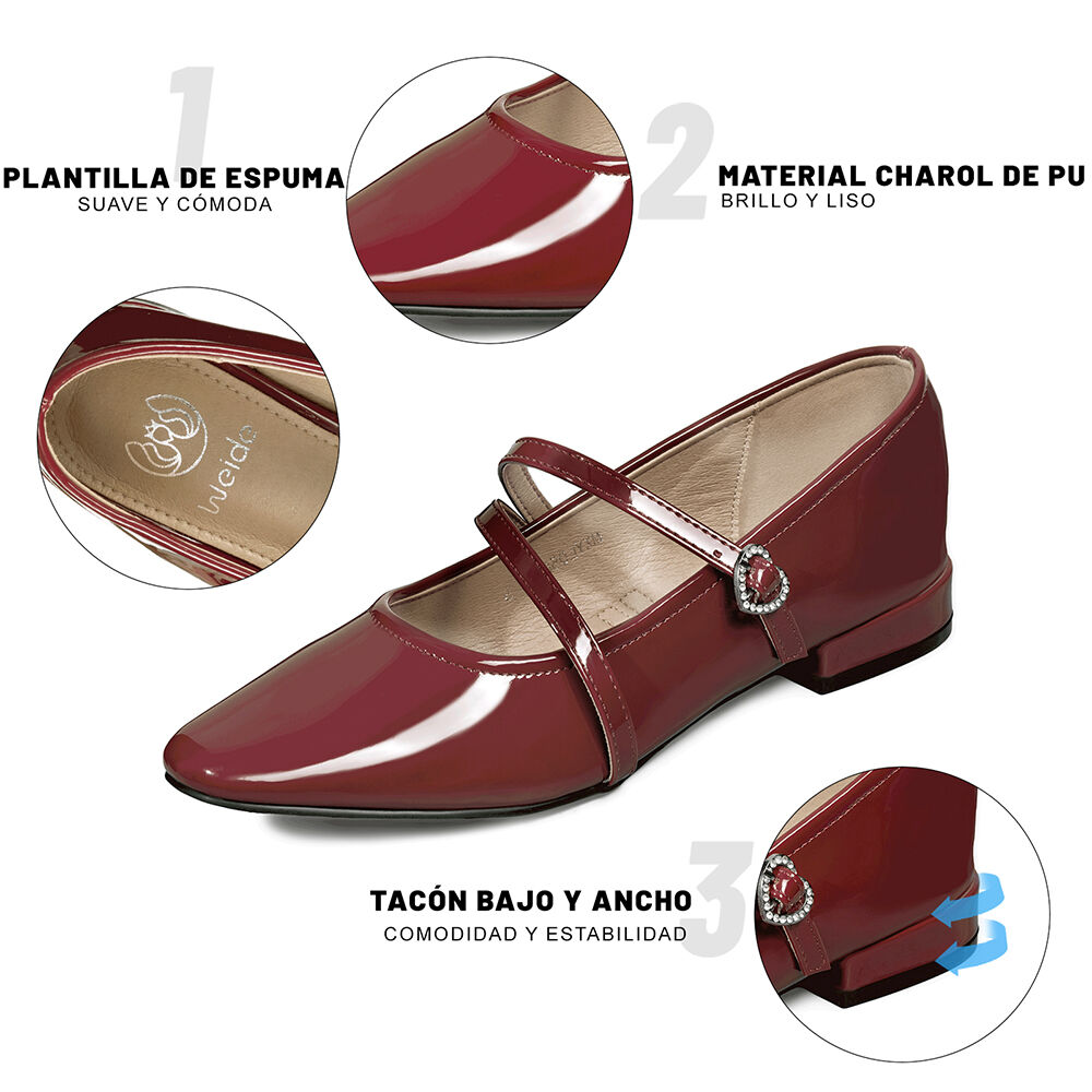Zapato Mary Jane Estilo Elegante Mujer Weide Yl050 image number 7.0
