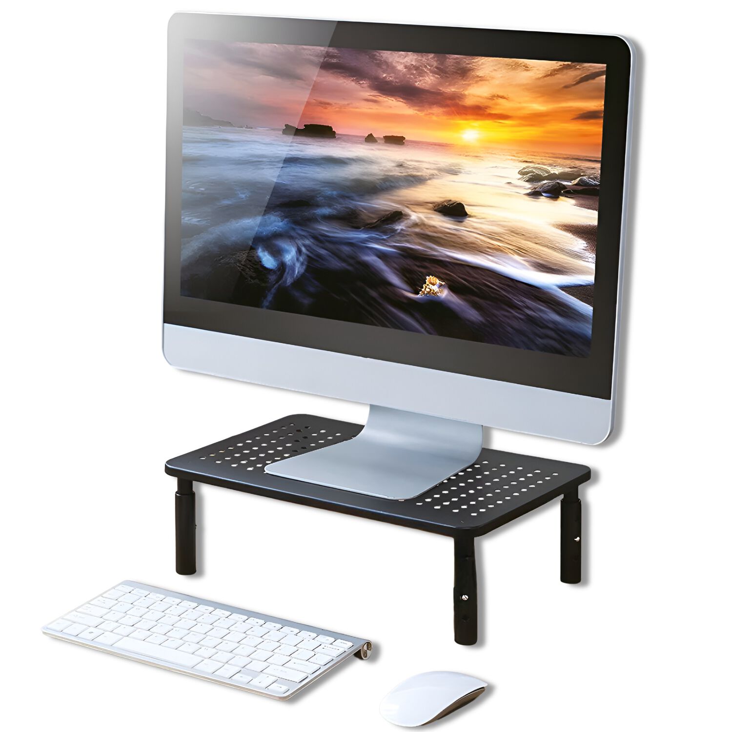 Base Para Soportar Monitor Ajustable 12 Kg Max Aluminum Desk image number 2.0