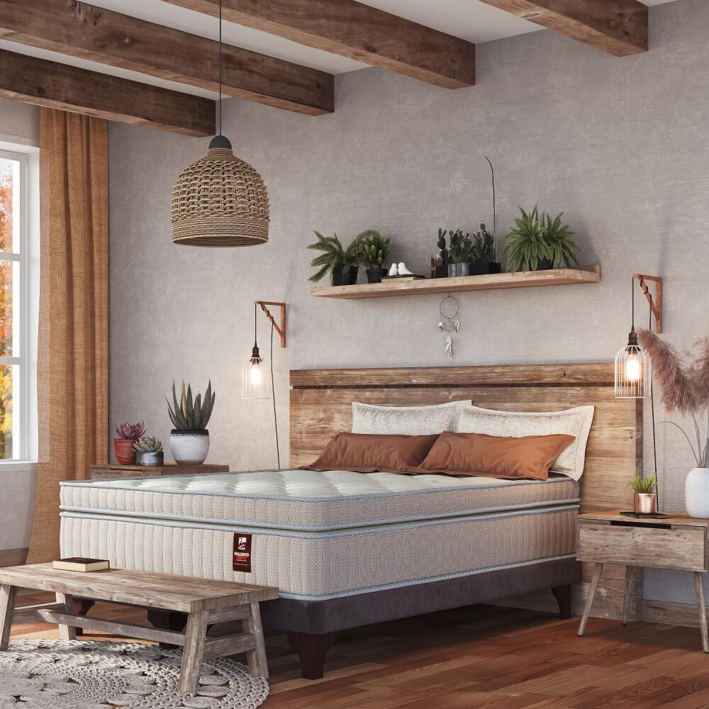Cama Europea Flex Maximo Cobre / King / Base Dividida + Respaldo image number 4.0