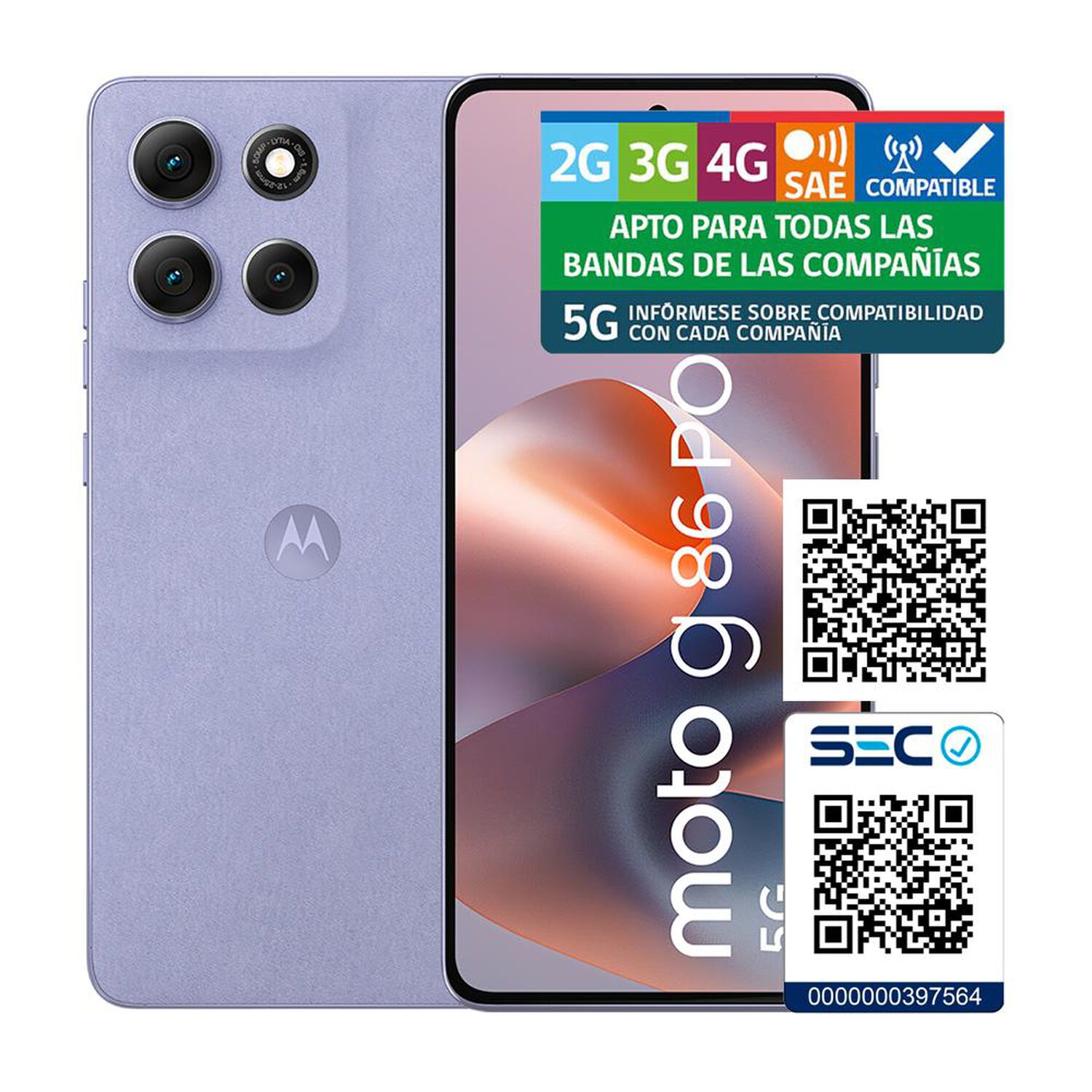 Smartphone Motorola Moto G86 Power / 5G / 256 GB / Lila / Liberado image number 9.0