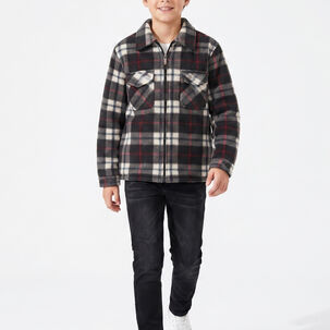 Camisa Ni&ntilde;o Polar Cuadros Tipo Le Ador Invierno