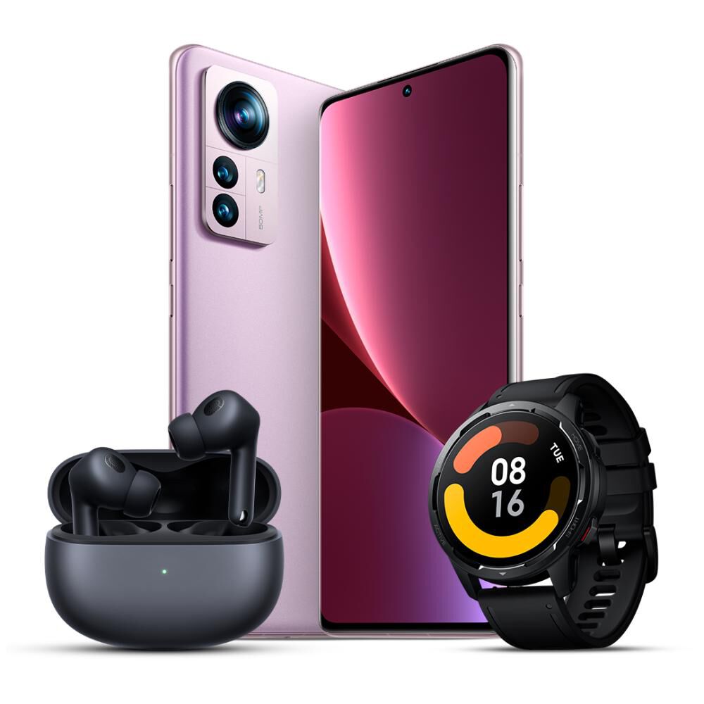 Kit Smartphone Xiaomi 12 Pro Morado / 256 Gb / Liberado + Audífonos + Smartwatch image number 0.0