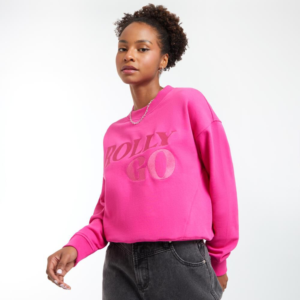 Poler&oacute;n Corto Bordado Cuello Redondo Mujer Rolly Go image number 2.0