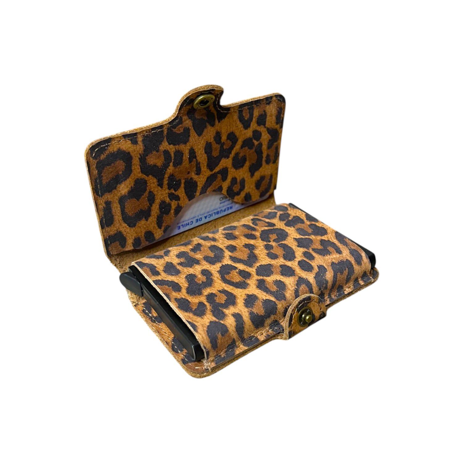 Billetera De Cuero Anticlonaci&oacute;n Animal Print image number 4.0