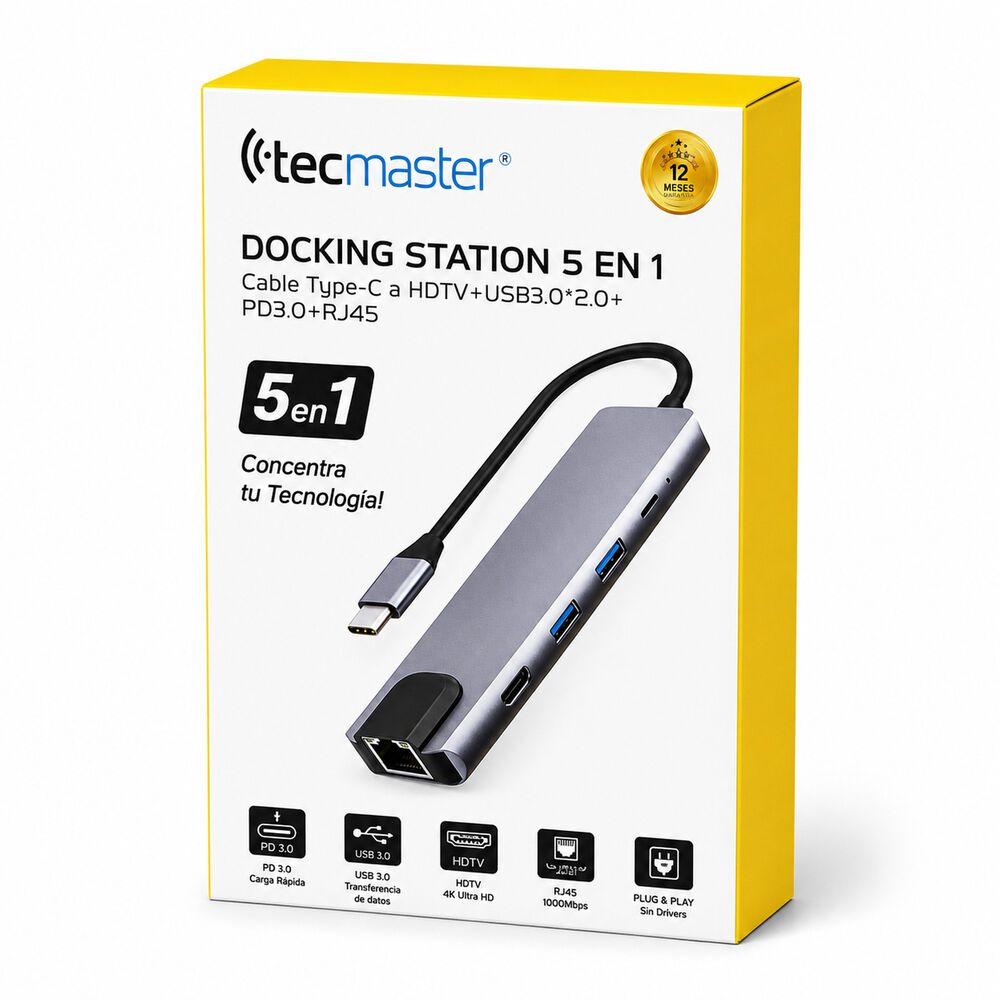 Docking Station Type-c 100w + Hdmi 4k+ Ethernet+ Hub Usb 3.0 image number 1.0