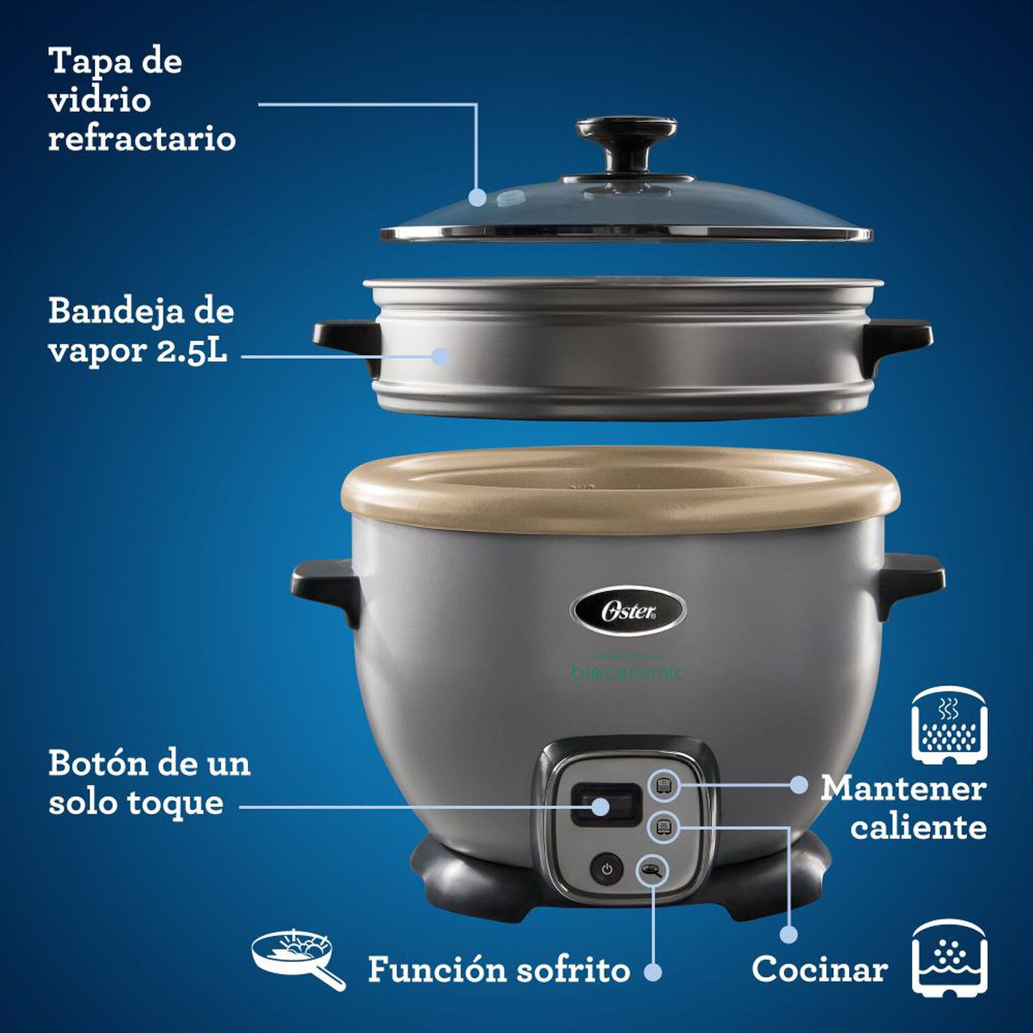 Arrocera Oster CKSTRC7129S-052 / 1.8 Litros image number 10.0