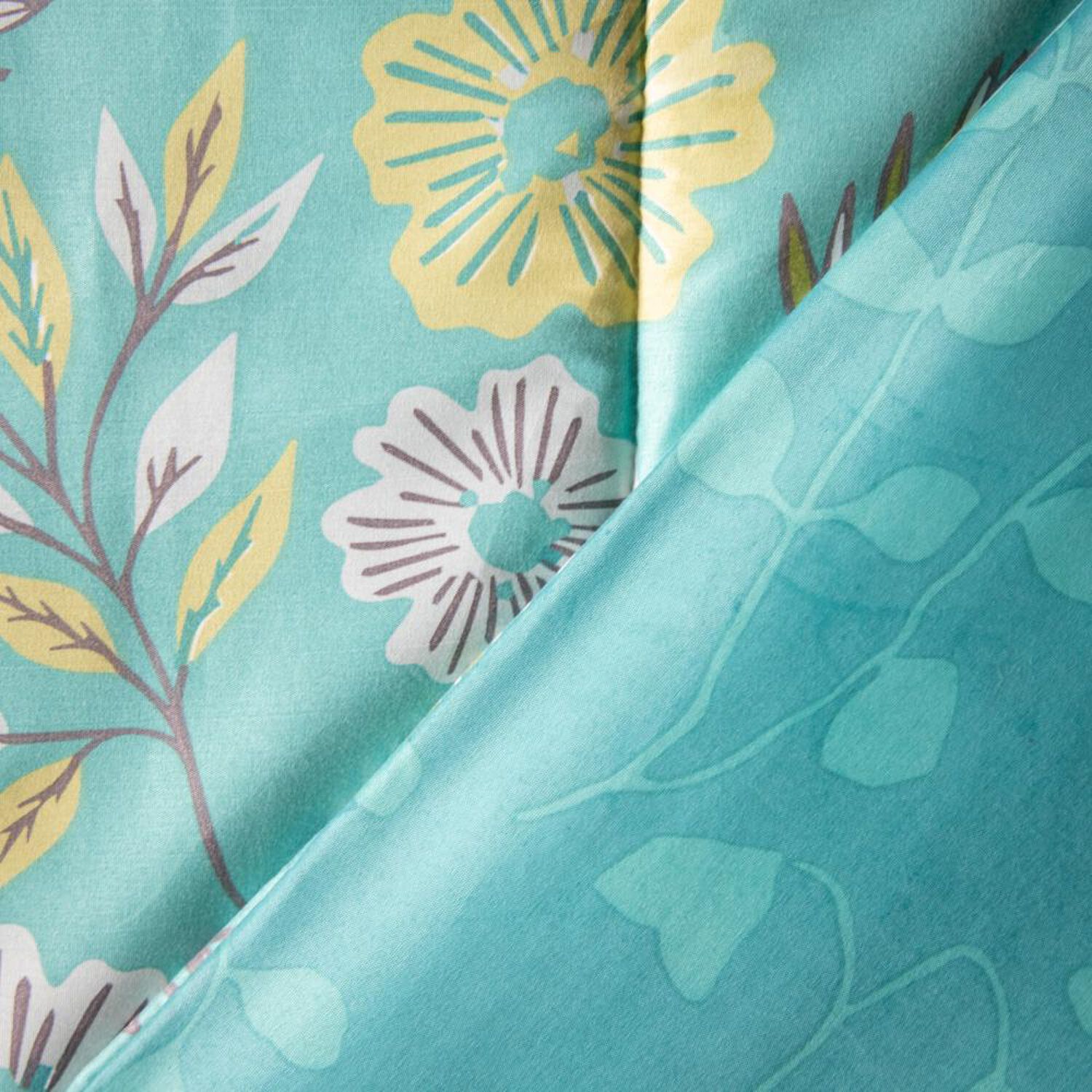 Set Plum&oacute;n + Almohada Estampada Casaideal Flores / 1.5 Plazas image number 2.0