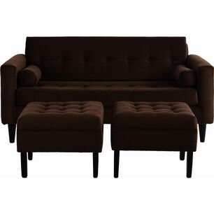 Sof&aacute; Bodevir Retro / 3 Cuerpos + 2 Pouf