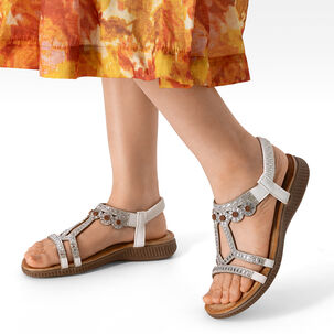 Sandalia Plana Comfort Pedrería Mujer Weide Js77