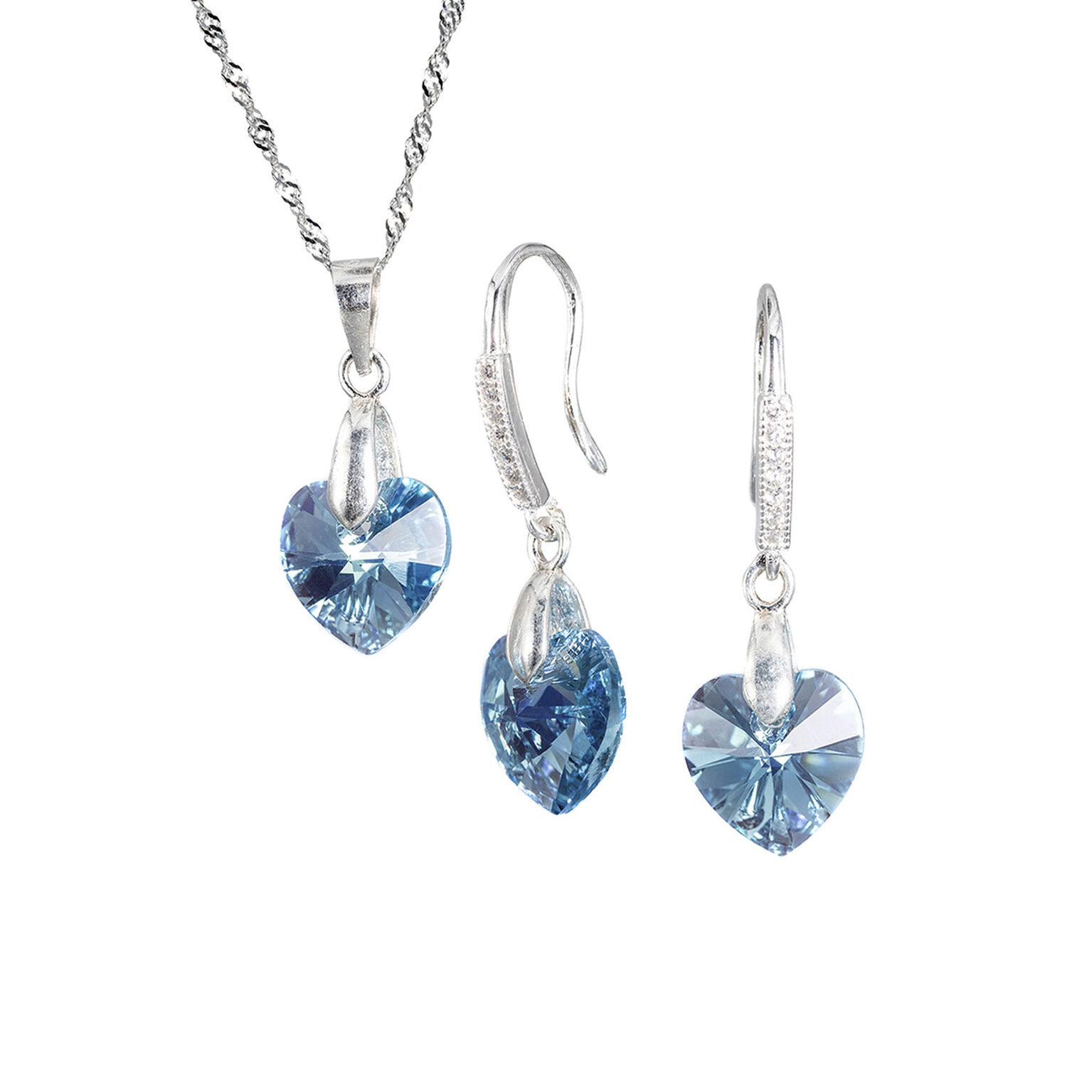 Conjunto Romance Cristales Genuinos Aquamarine image number 0.0