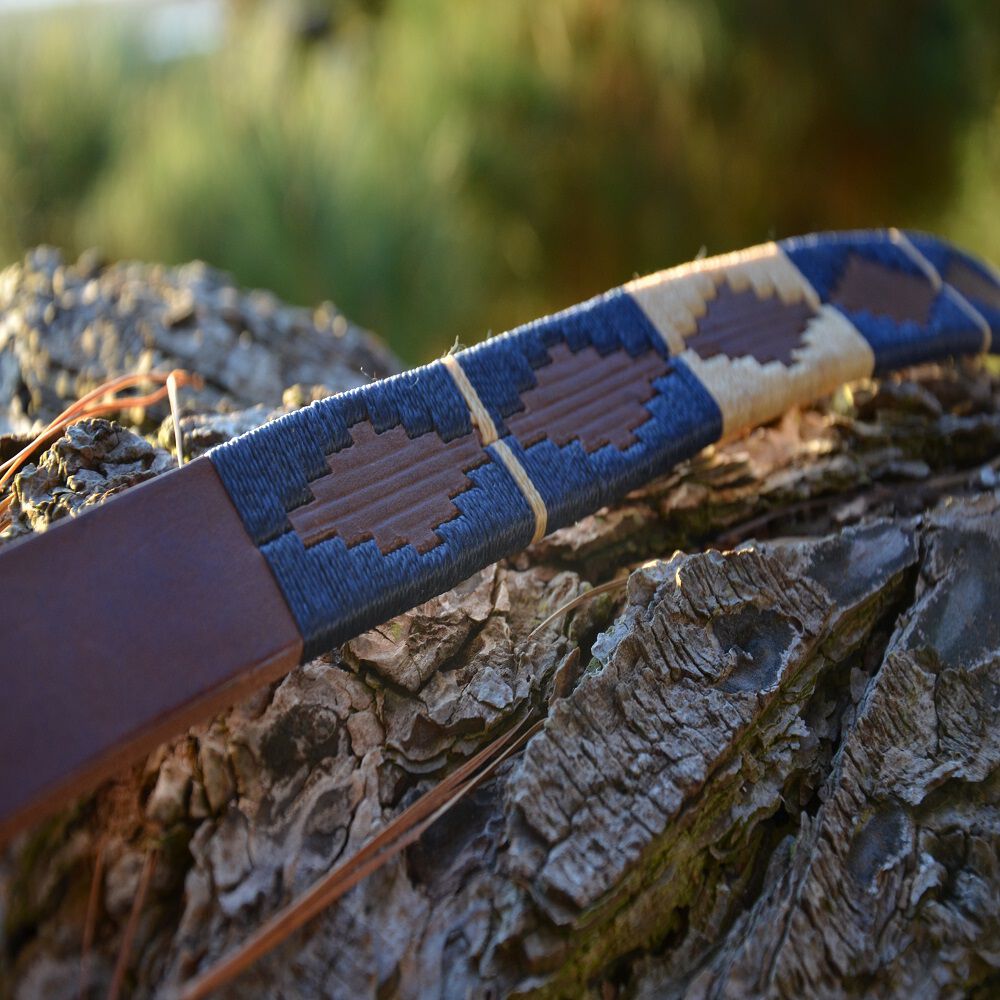 Cintur&oacute;n Cuero Bordado Pampa Talla M Caf&eacute; Raiquen image number 3.0