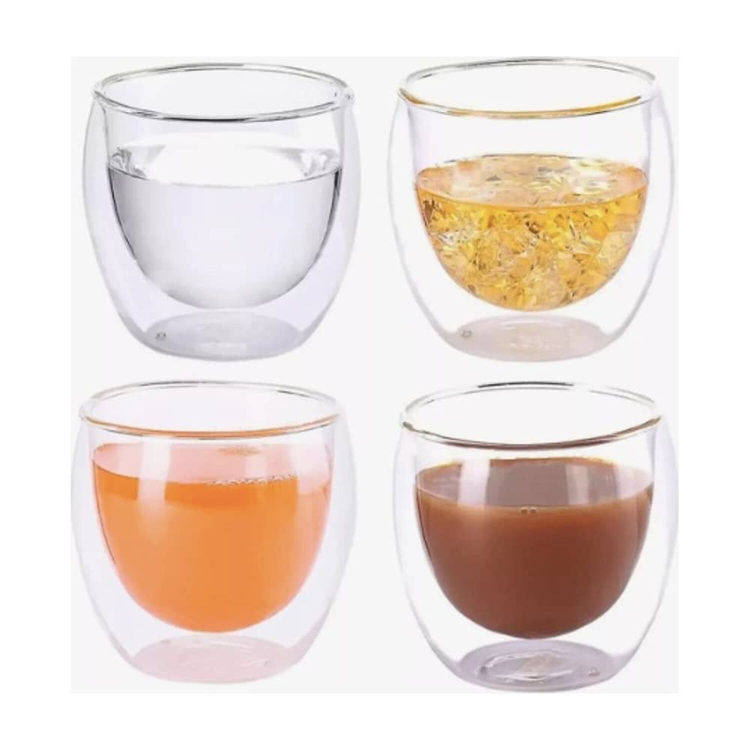Taza Cafe Expresso 4 Vasos Vidrio Doble Pared T&eacute;rmica 80 Ml image number 2.0