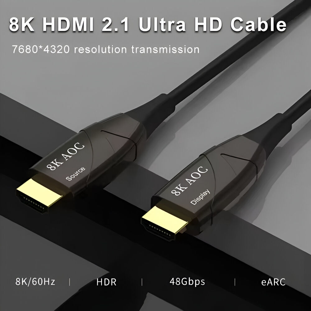 Cable Hdmi 8k Profesional V2.1 De Fibra Óptica 20mt 48gbps image number 1.0