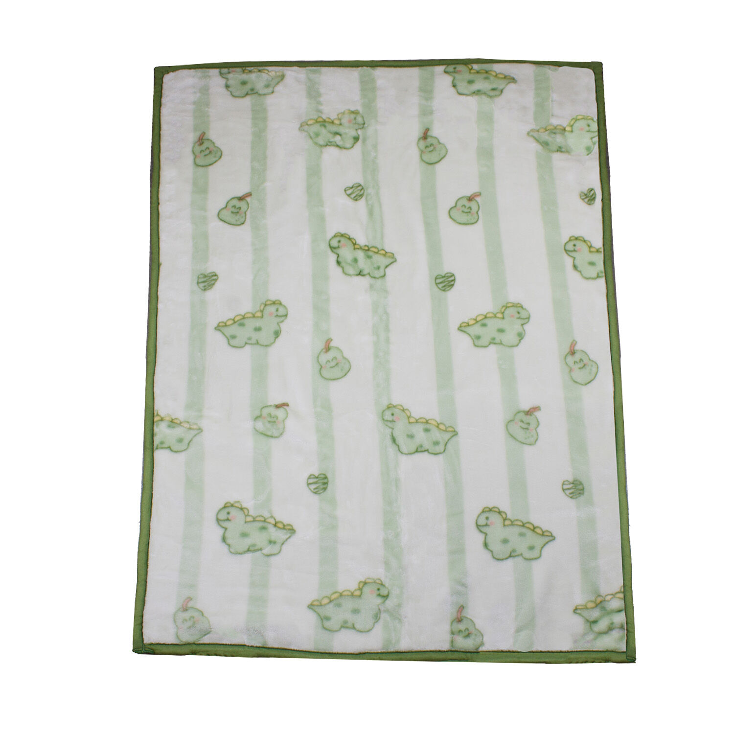 Frazada Ultra Soft Dino 110x140cm Verde Bebesit image number 1.0