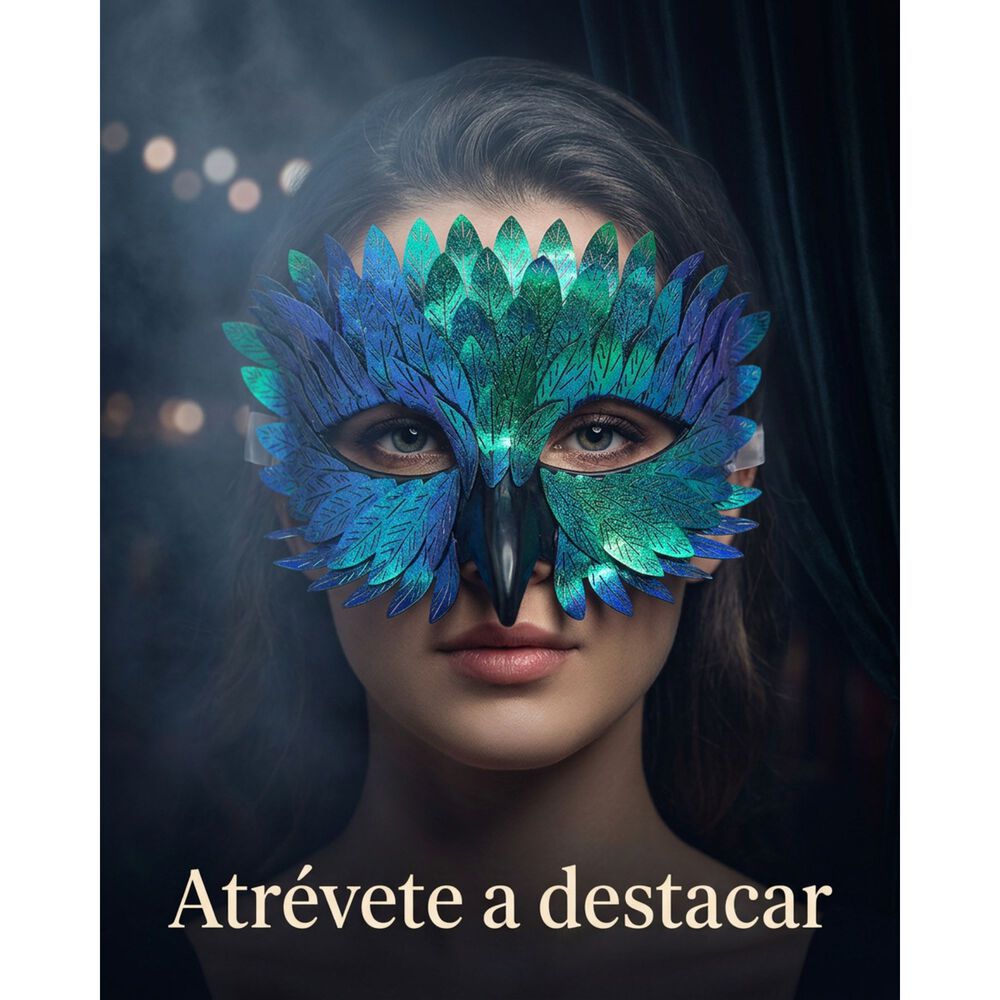 M&aacute;scara Pajaro Ave Plumas Carnaval Veneciano Para Disfraz image number 28.0