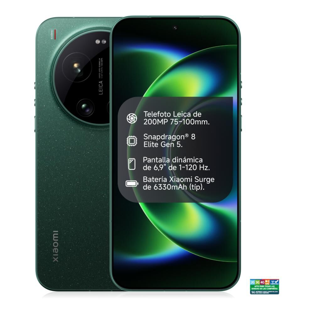 Smartphone Xiaomi 17 Ultra / 5G / 512 GB / Verde / Liberado + Photography Kit Pro image number 1.0