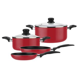 Bater&iacute;a De Cocina De Aluminio Gourmet Roja / 6 Piezas